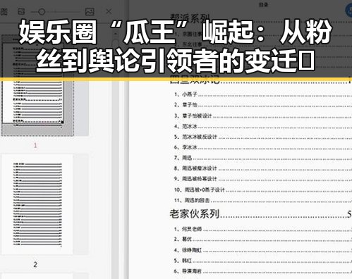 娱乐圈“瓜王”崛起：从粉丝到舆论引领者的变迁🔥