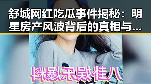舒城网红吃瓜事件揭秘：明星房产风波背后的真相与反思