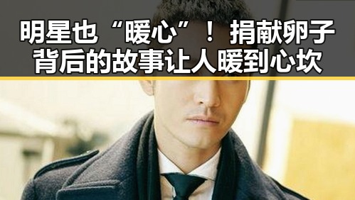 明星也“暖心”！捐献卵子背后的故事让人暖到心坎